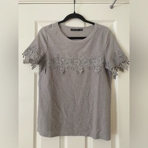 ROOLEE Cedar Lace Top in Smoke